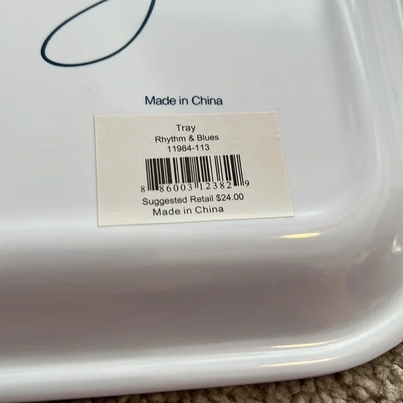 Cute melamine serving tray platter rhythm and blues paisley - Picture 6 of 6